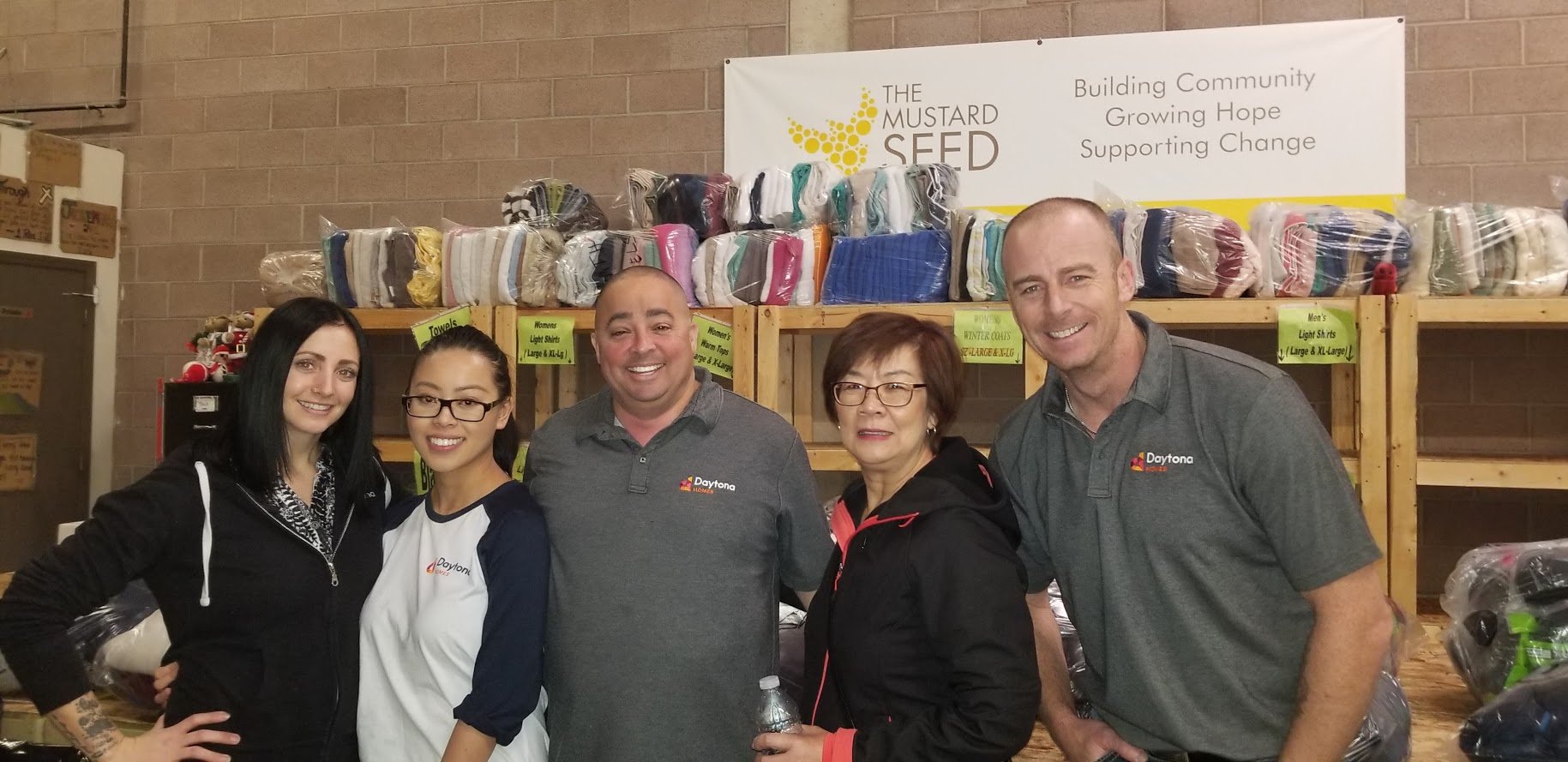 Daytona Homes Calgary at the Mustard Seed Dec 2018